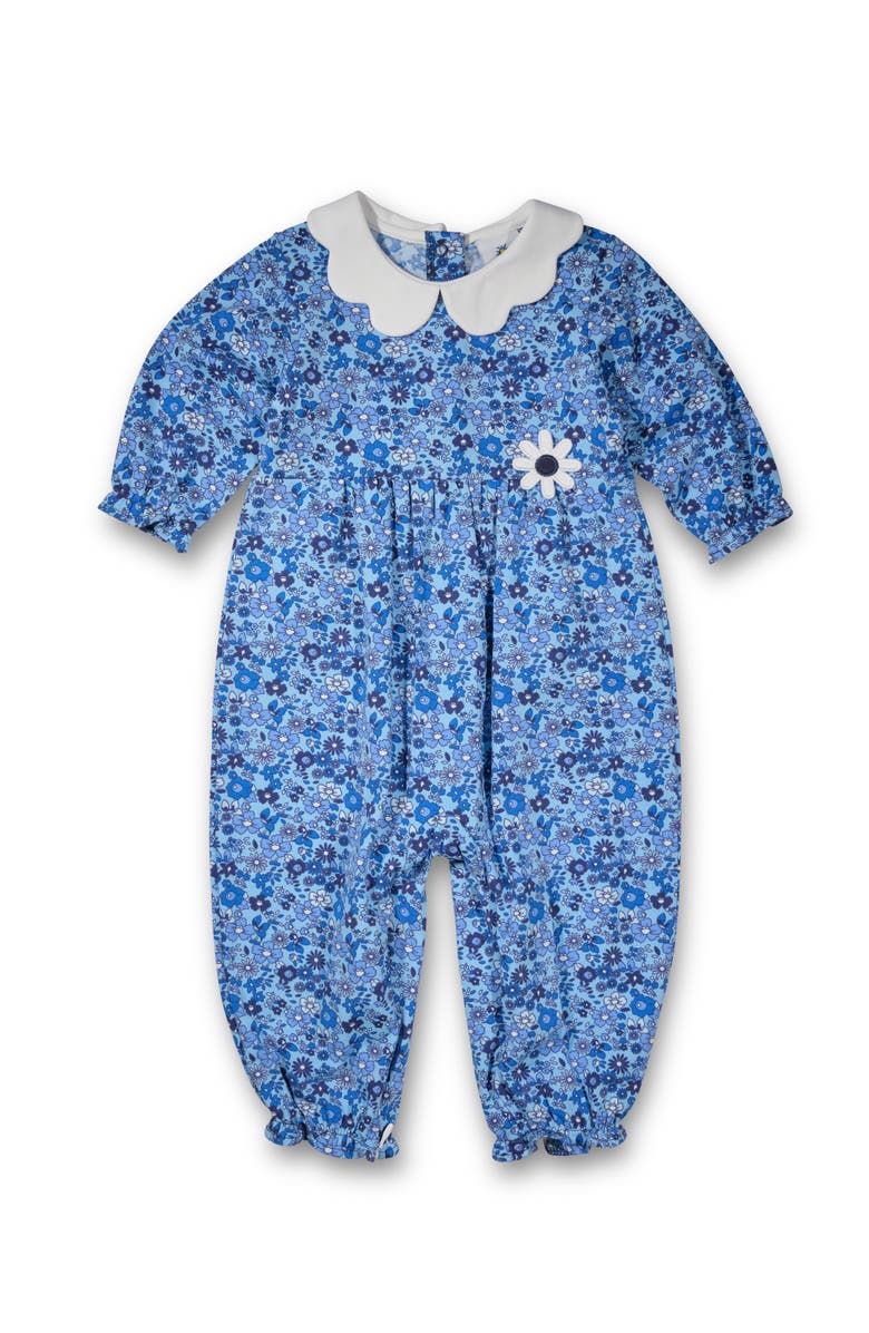 Florence Eiseman Floral Knit Longall With Flower, Main, color, Blue Floral Print