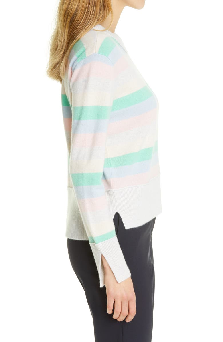 Club Monaco Stripe Cashmere Sweater, Alternate, color, 