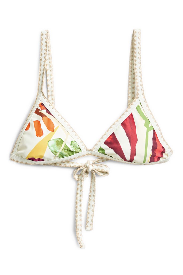 Crochet Trim Bikini Top, Alternate, color, IVORY/ LIGHT BEIGE MULTI
