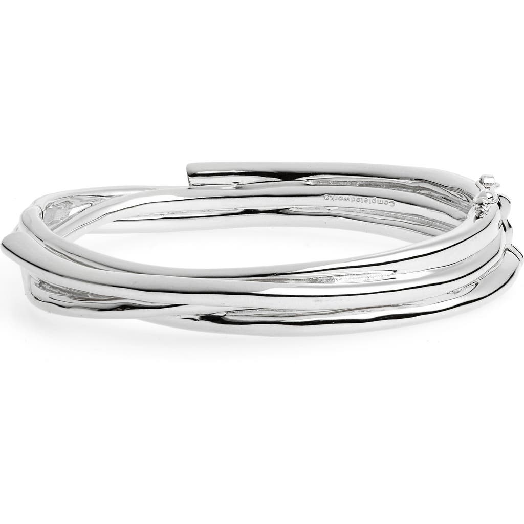 COMPLETEDWORKS Coil Hinged Bangle in Silver Plated  product