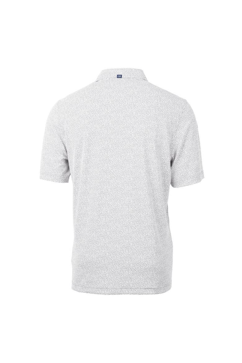 Men's Cutter & Buck Gray New York Mets Virtue Eco Pique Botanical Print Recycled Polo, Alternate, color, Gray