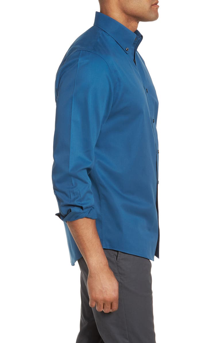 Nordstrom Mens Shop Smartcare<sup>™</sup> Traditional Fit Twill Boat Shirt, Alternate, color, 