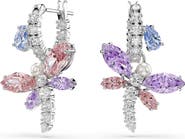 Swarovski x Ariana Grande Multicolor Crystal Drop Huggie Hoop Earrings