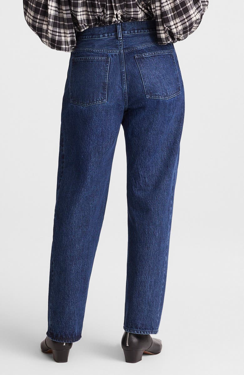 Madewell Curvy Pieced Barrel Jeans, Alternate, color, Mckinney Wash