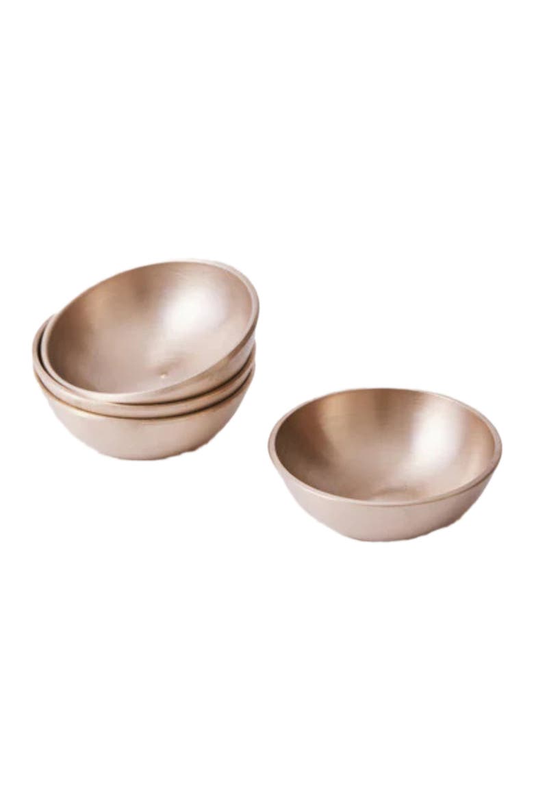 Luxe Kansa Dip Bowl Set of 4, Alternate, color, Bronze