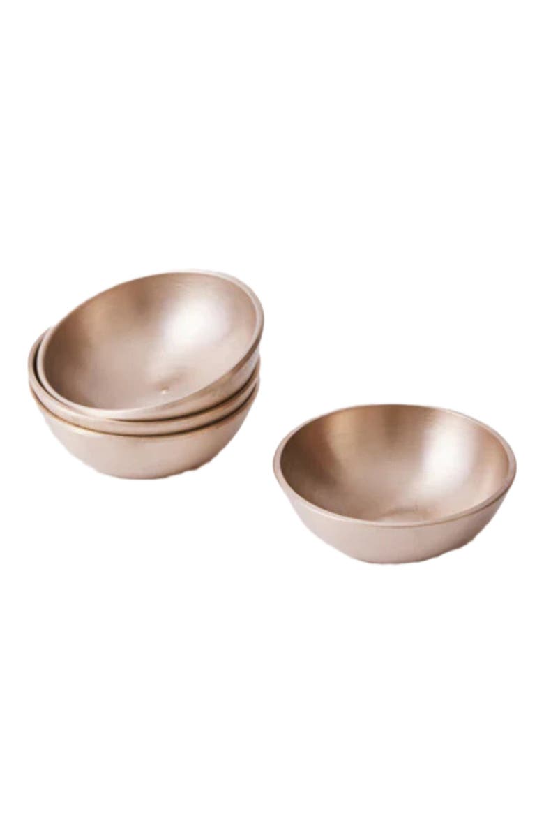 Fleck Luxe Kansa Dip Bowl Set of 4, Alternate, color, Bronze