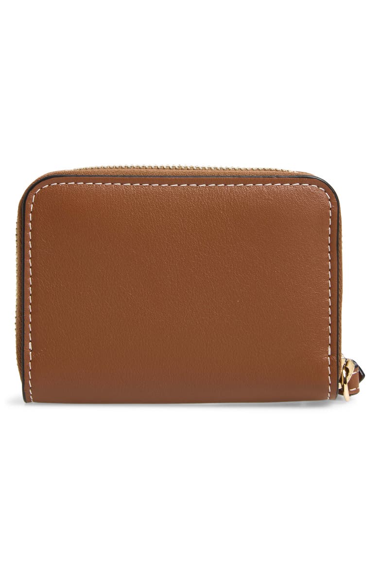 Small Corda Zip Around Wallet, Alternate, color, CHESTNUT