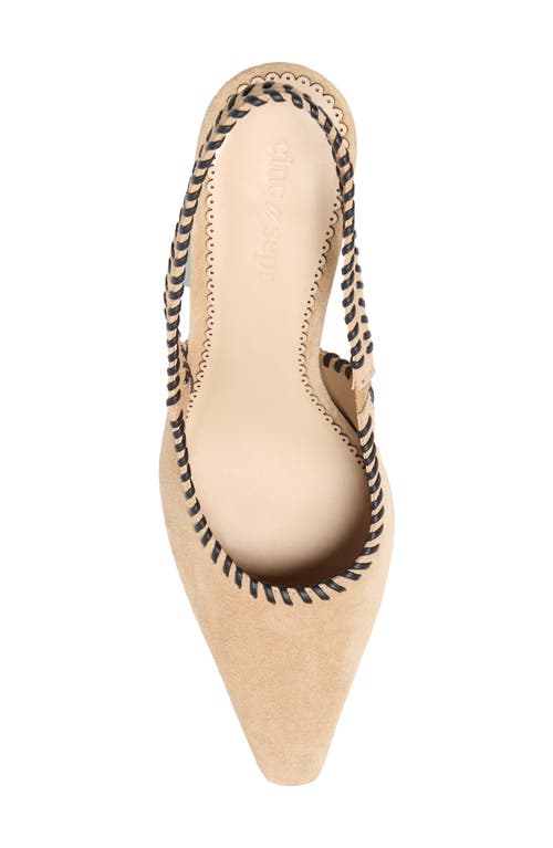 Cinq À Sept Suki Whipstitch Slingback Pump In Neutral