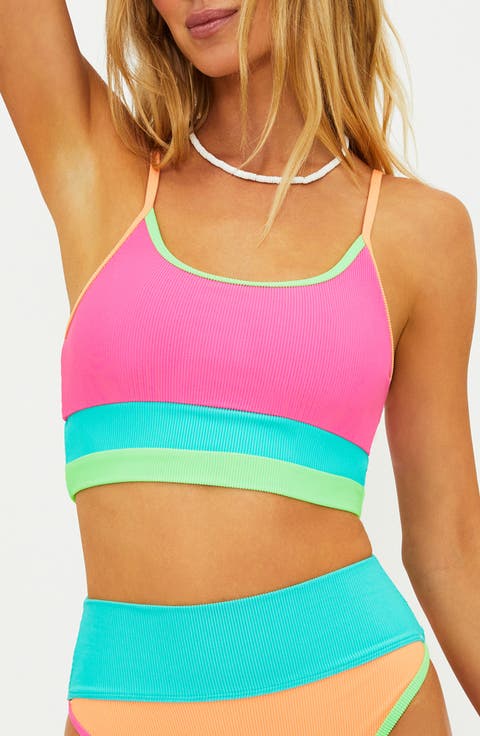 Eva Rib Colorblock Bikini Top