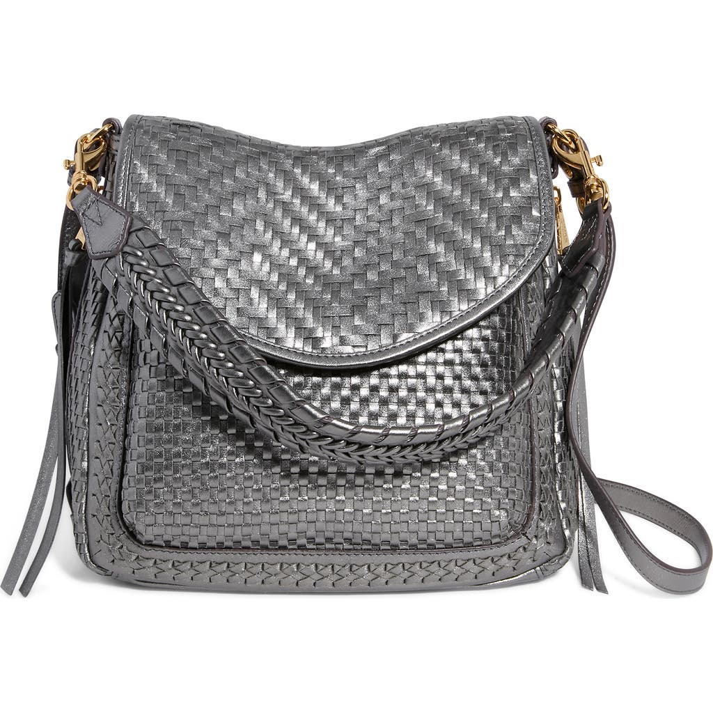 Aimee Kestenberg All For Love Woven Convertible Shoulder Bag In Pewter