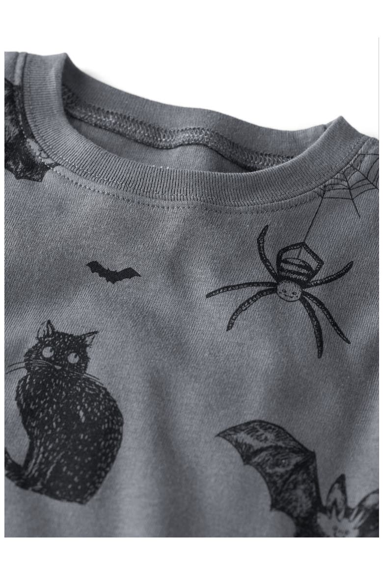 Kids' Print Fitted Organic Cotton Two-Piece Pajamas, Alternate, color, LP SPOOKY