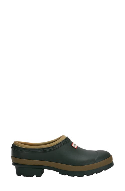 Shop Hunter Neoprene Gardener Clog In Dark Olive/clay