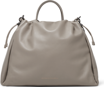 Brunello Cucinelli Large Soft leather Mellow Shopper bag