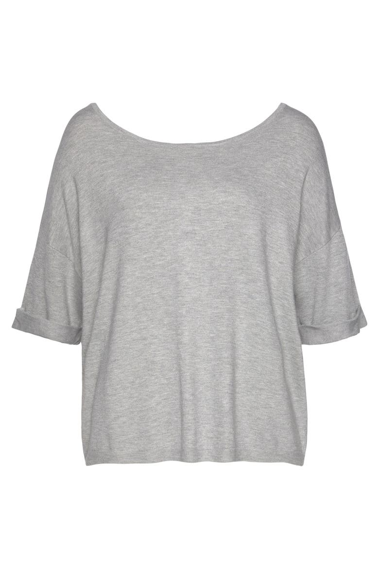 Oversized Reversible Sweater, Alternate, color, Grey