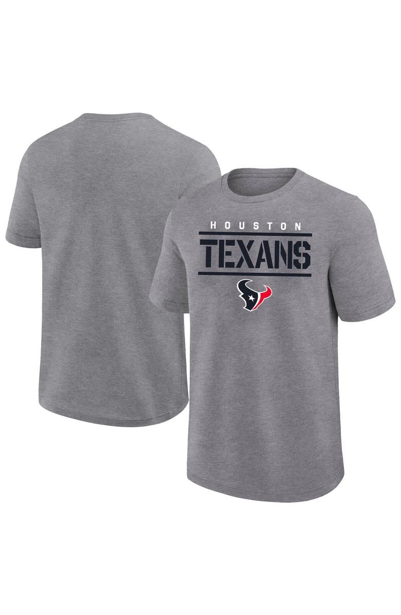 FANATICS Men's Fanatics Heather Gray Houston Texans Big & Tall Top Notch T-Shirt, Alternate, color, Heather Gray