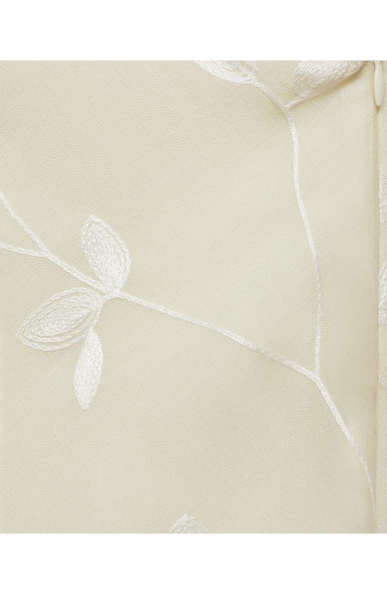 MANGO Embroidered Midi Skirt, Alternate, color, Ecru