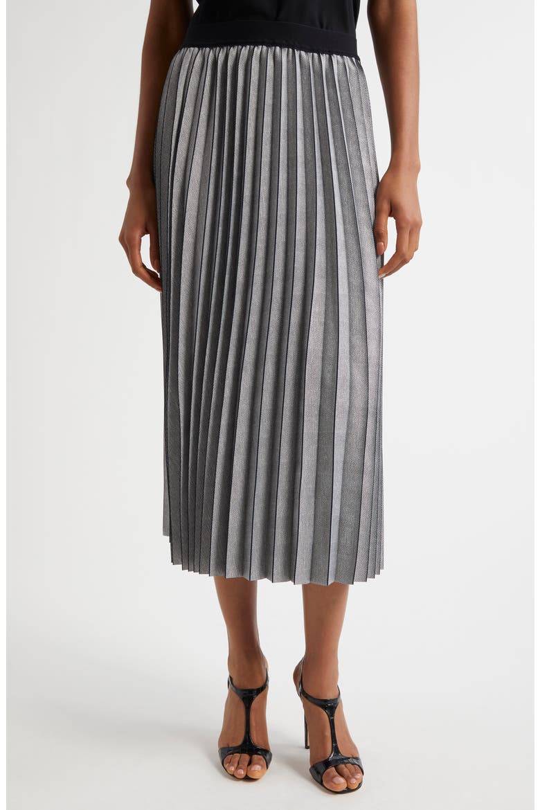 Nova Pleated Midi Skirt, Main, color, GREY