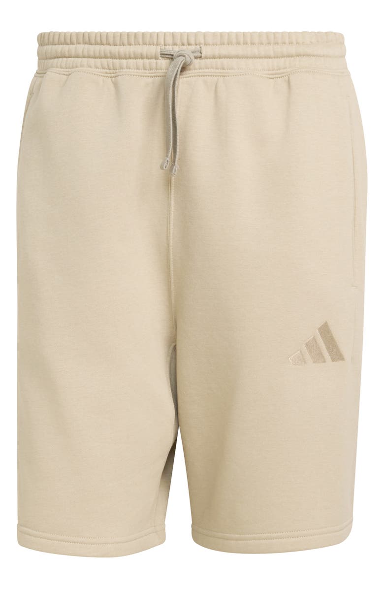 adidas All SZN Fleece Drawstring Shorts, Alternate, color, Wonder Cargo