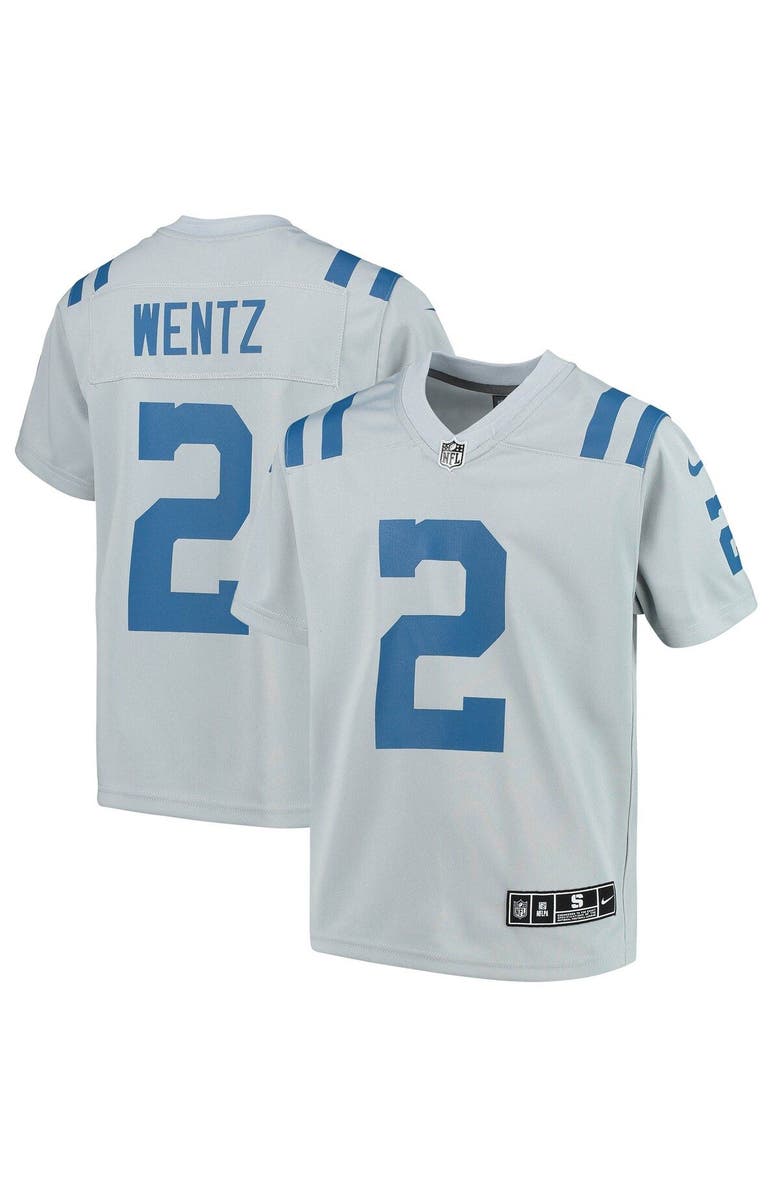Nike Youth Nike Carson Wentz Gray Indianapolis Colts Inverted Team Game Jersey, Main, color, 
