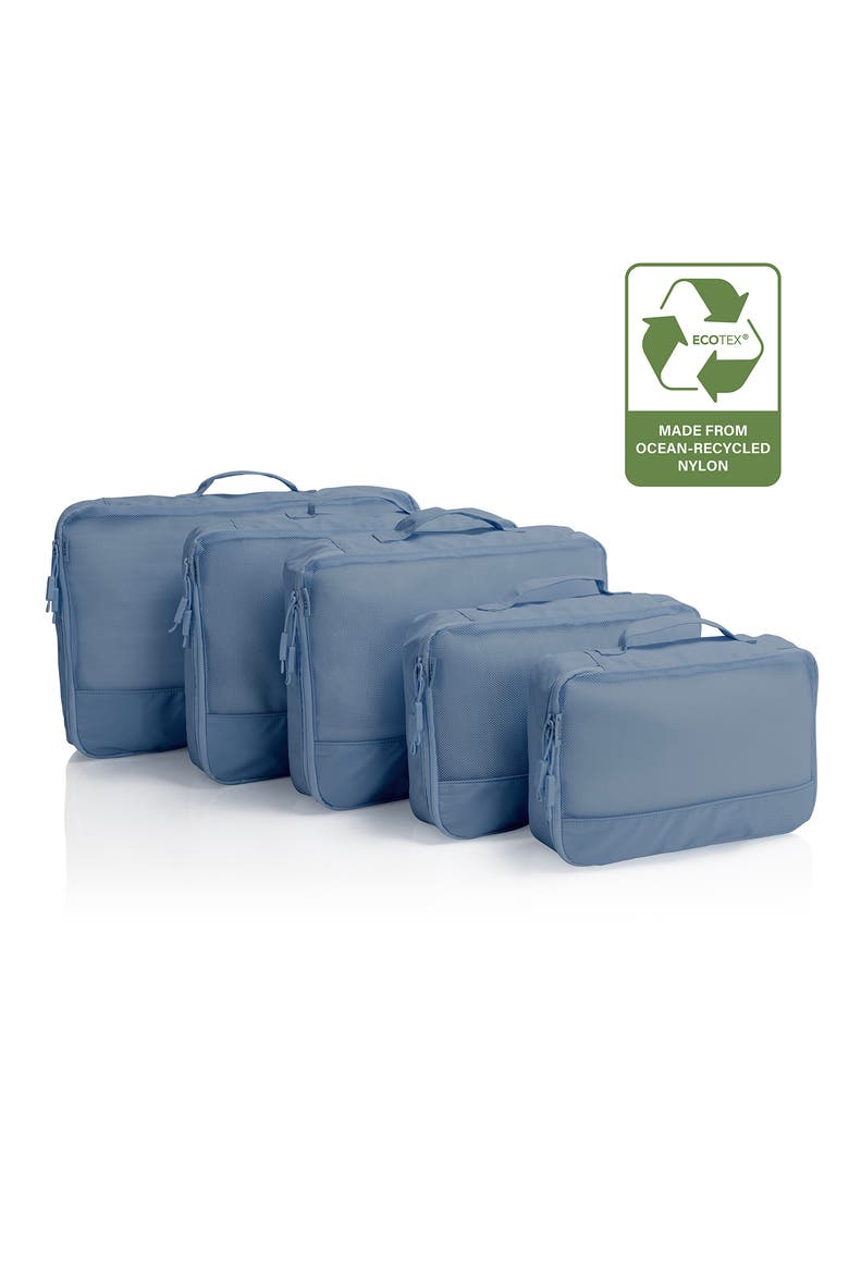 Ecotex® Packing Cube 5 Piece Set, Main, color, Blue Ocean