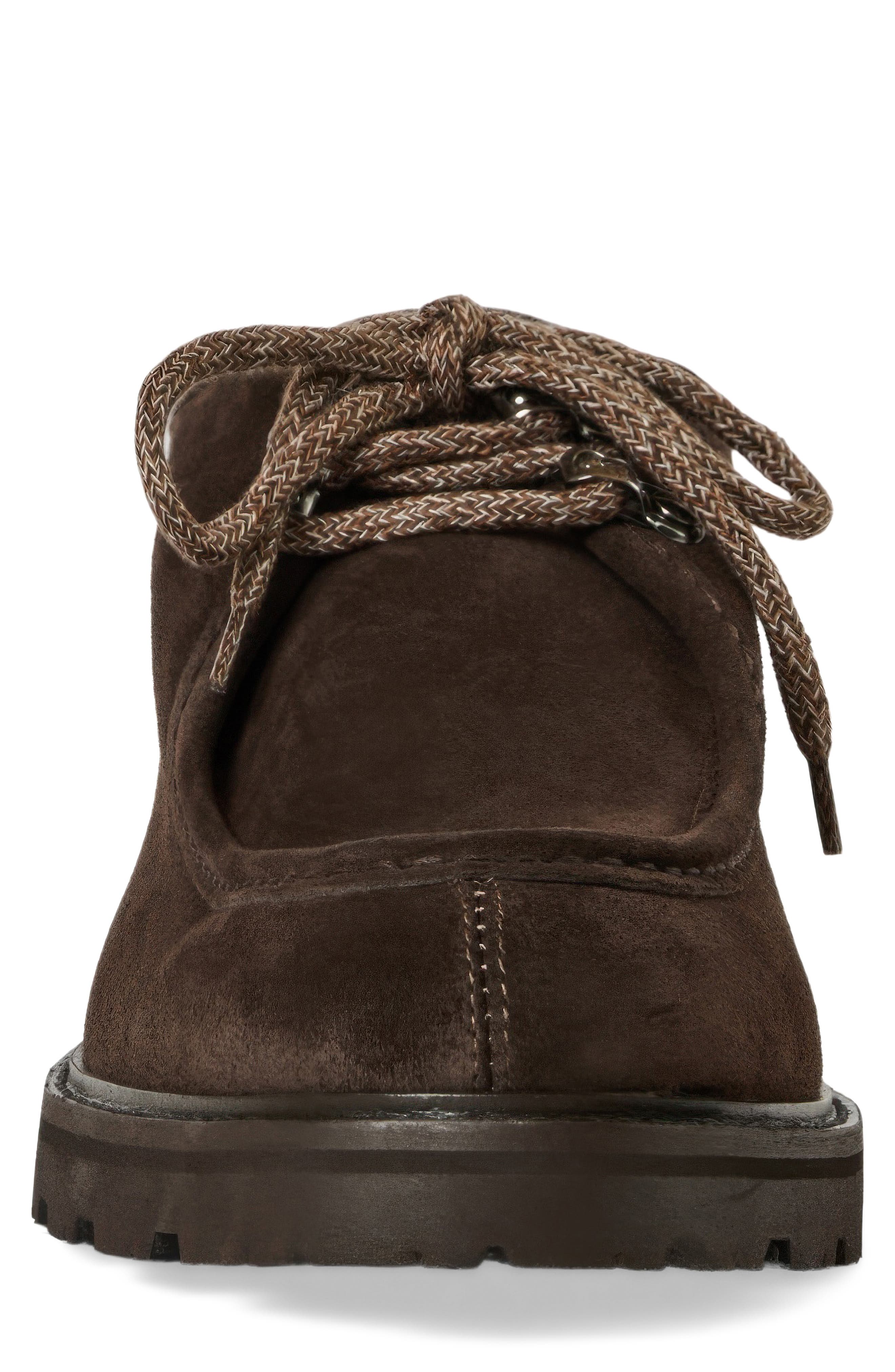 Artic Weatherproof Lugged Lace-Up Shoe, Alternate, color, DARK BROWN SUEDE