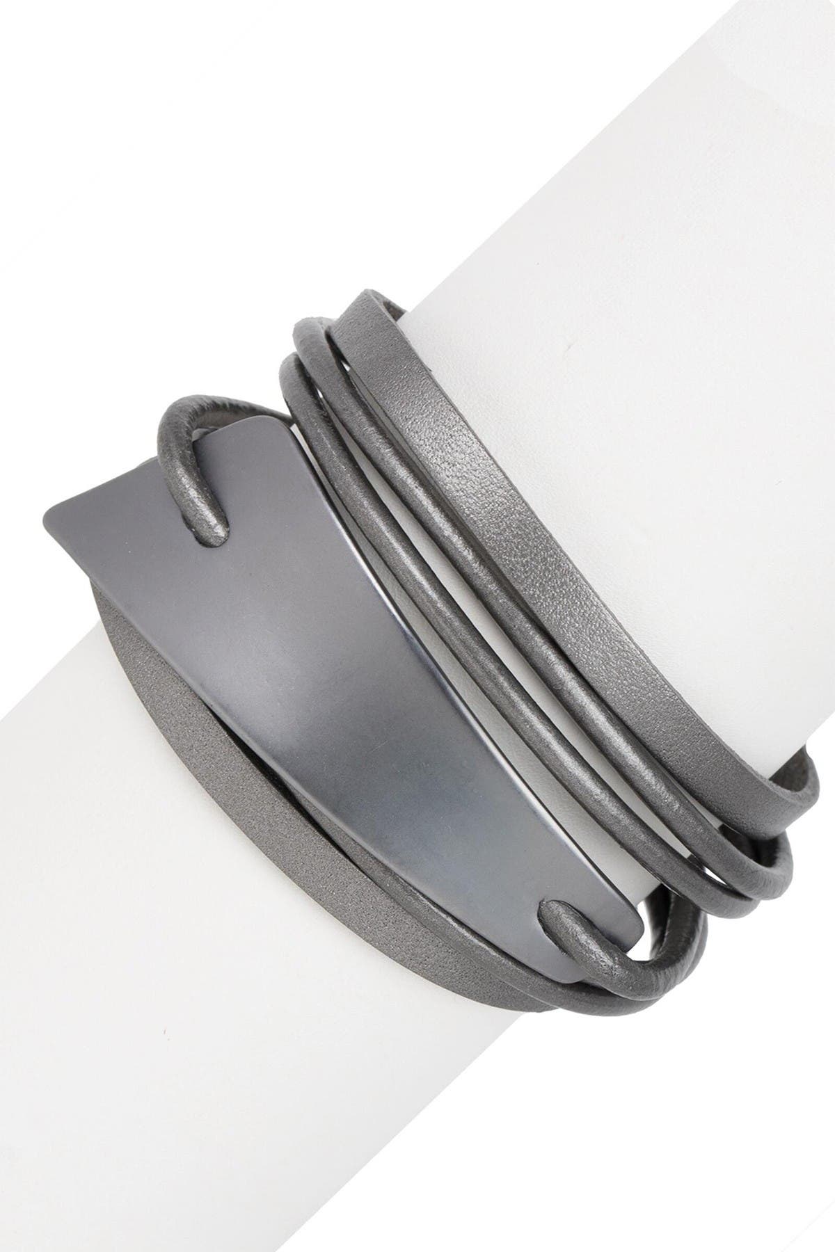 SAACHI Absolute Zero Leather Wrap Bracelet (Women) | Nordstromrack