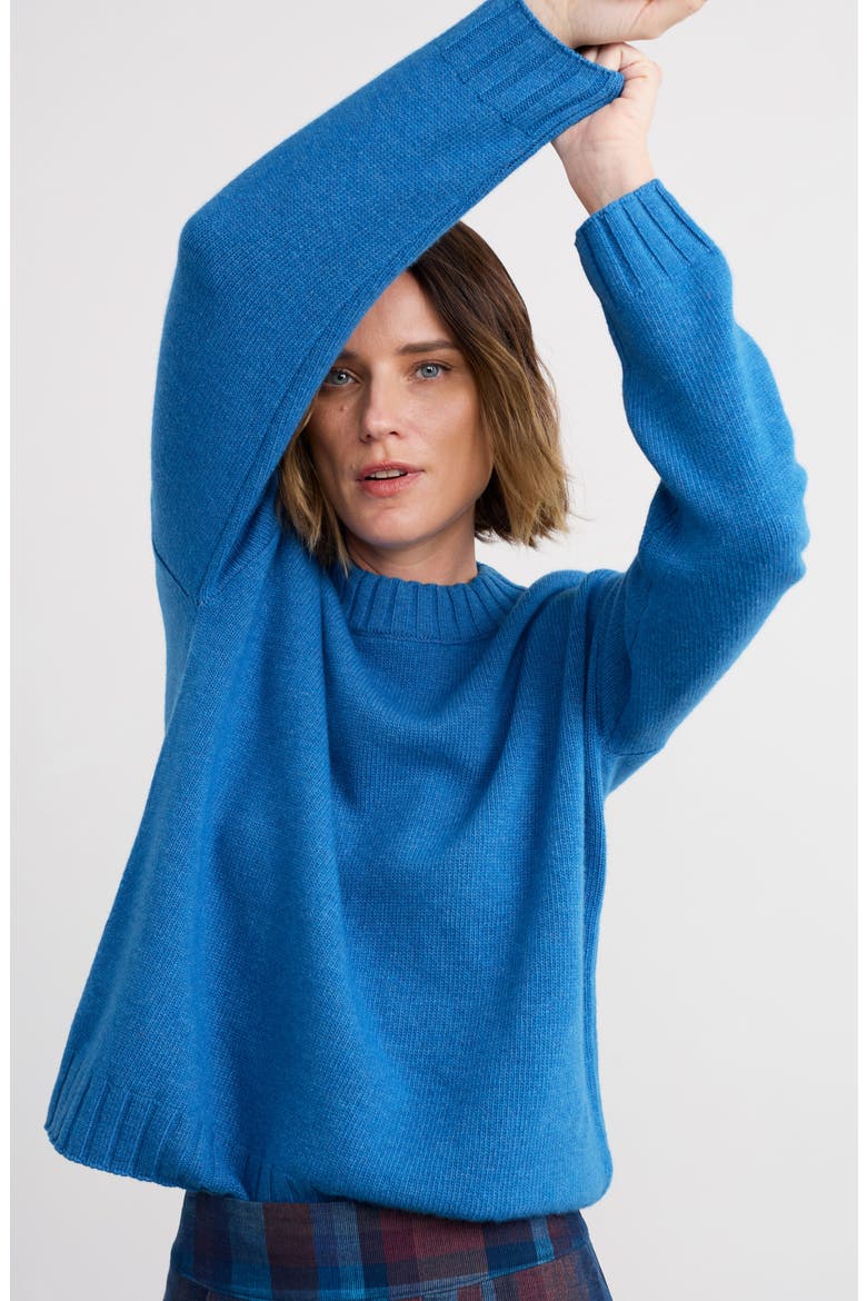 Evening Bay Merino Wool Blend Crewneck Sweater, Alternate, color, KNIT MELANGE JETTY