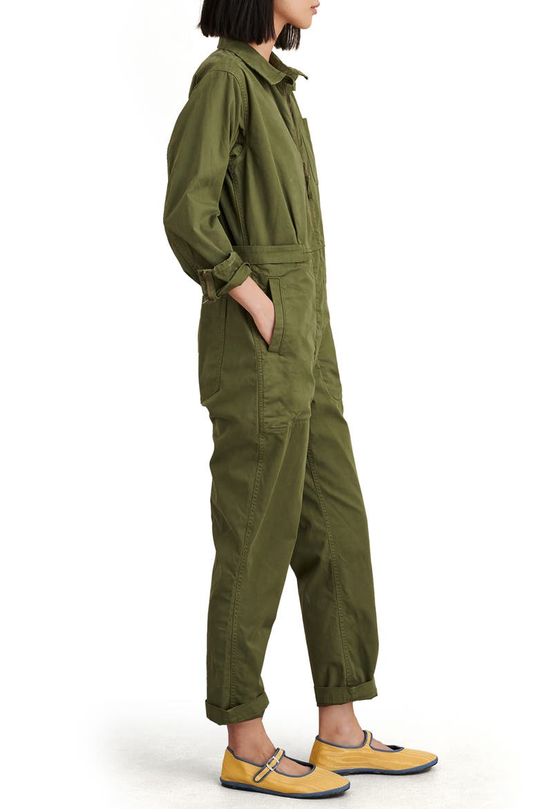 Judd Stretch Cotton Twill Boilersuit, Alternate, color, ARMY OLIVE