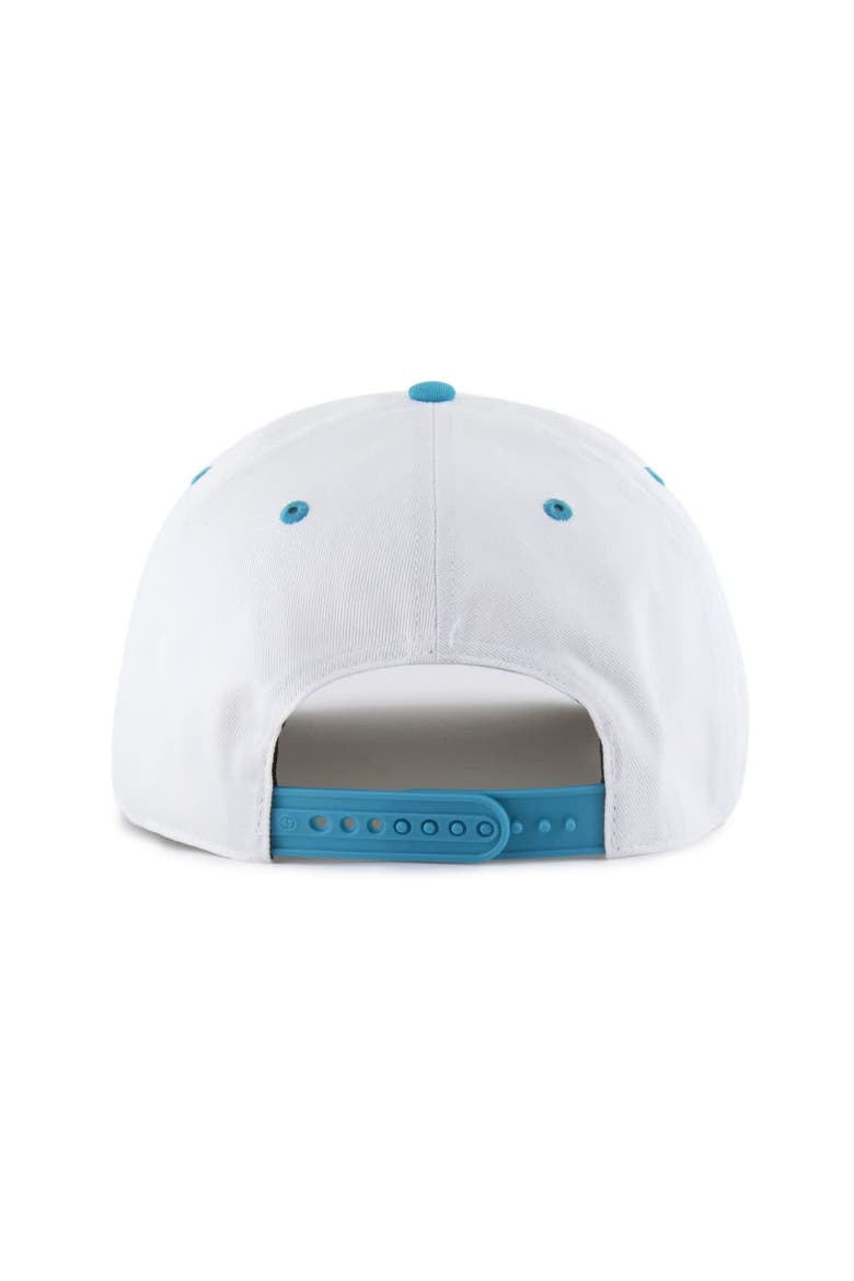 Men's '47 White/Aqua Miami Dolphins Roscoe Two-Toned Hitch Adjustable Hat, Alternate, color, White