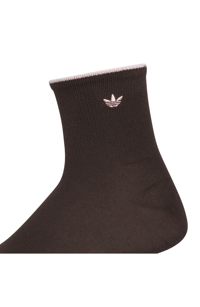 adidas Gender Inclusive Originals Luna Assorted 3-Pack Quarter Socks, Alternate, color, Aurora Brown/ Pink/ White