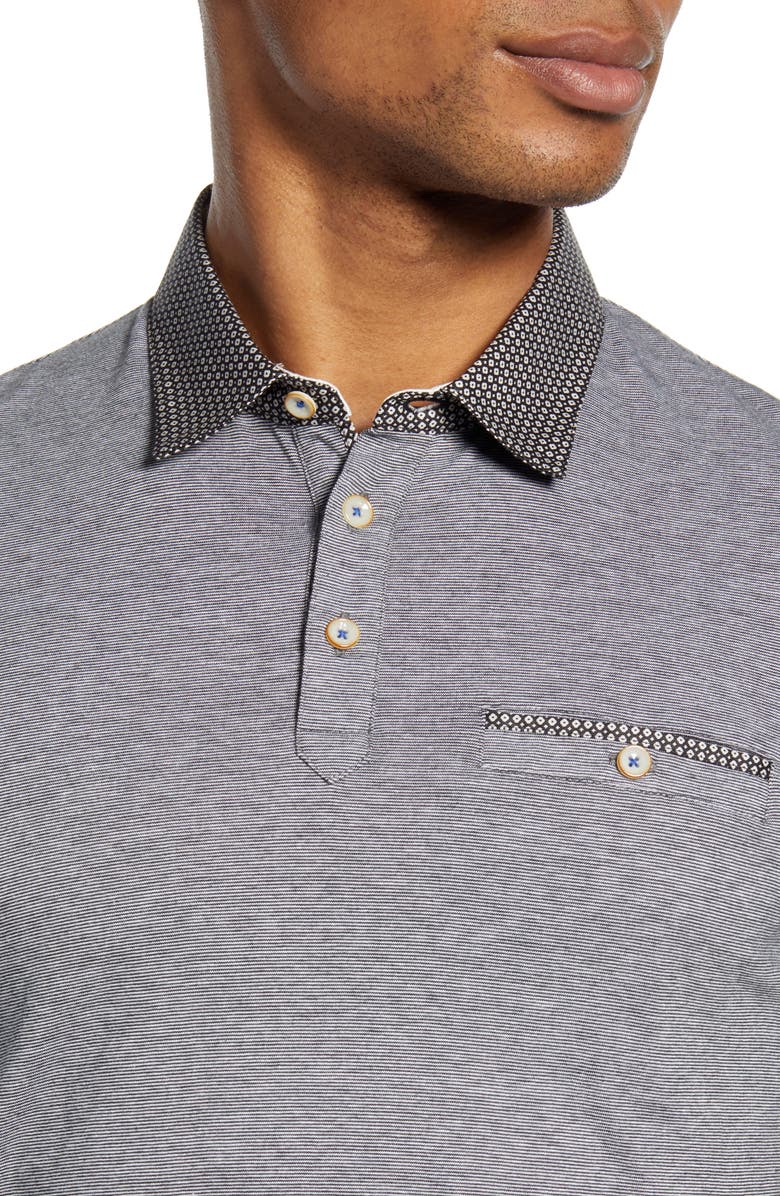Ted Baker London Gwack Slim Fit Pinstripe Pocket Polo, Alternate, color, 