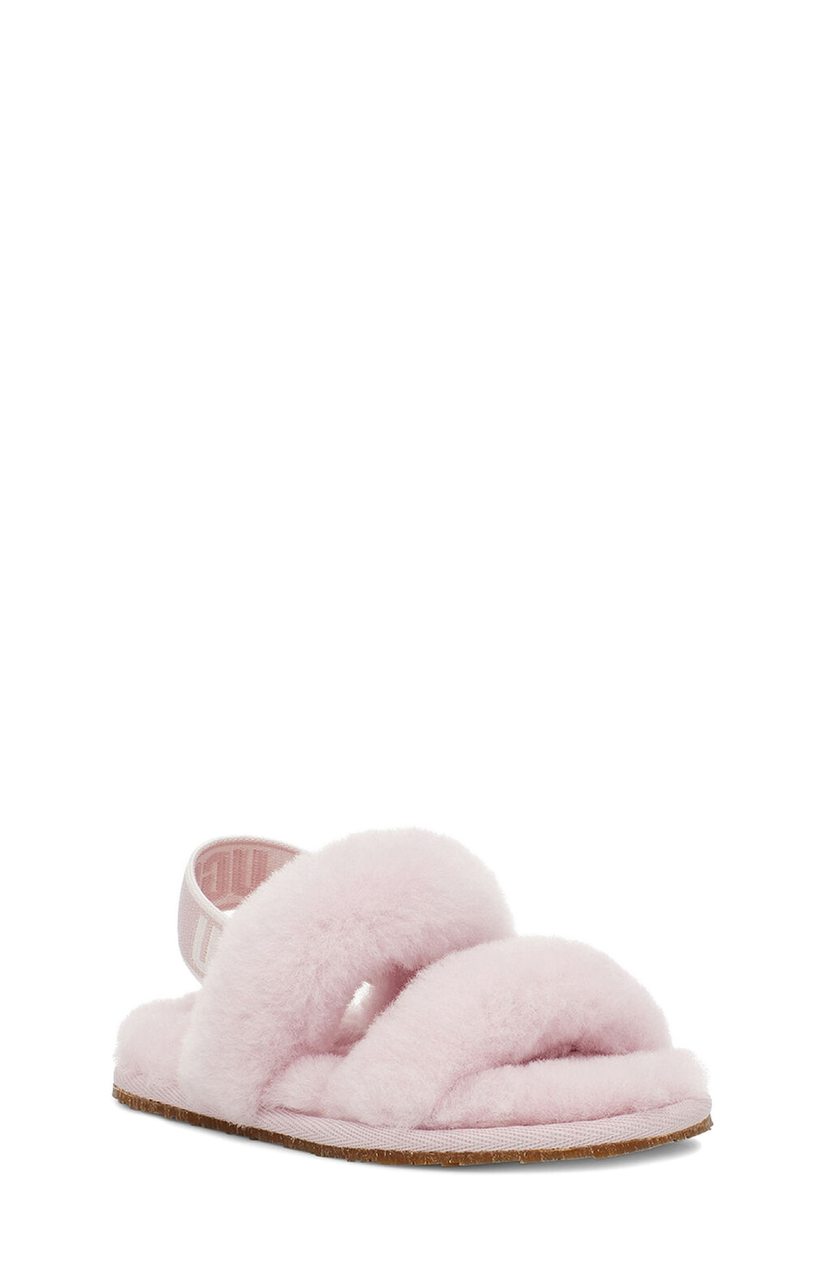 Oh Yeah Genuine Shearling Slingback Slipper, Alternate, color, SEASHELL PINK
