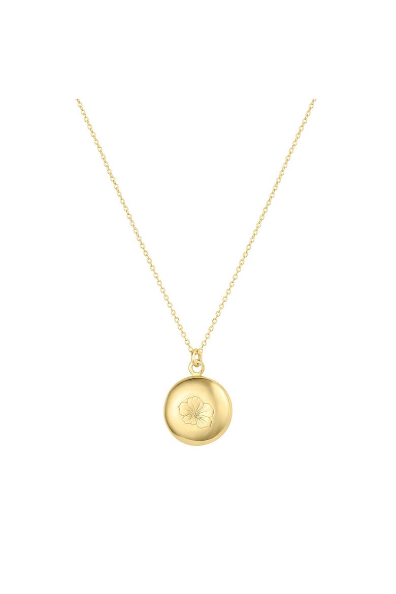 Ruby Birth Flower Necklace, Main, color, Gold / September