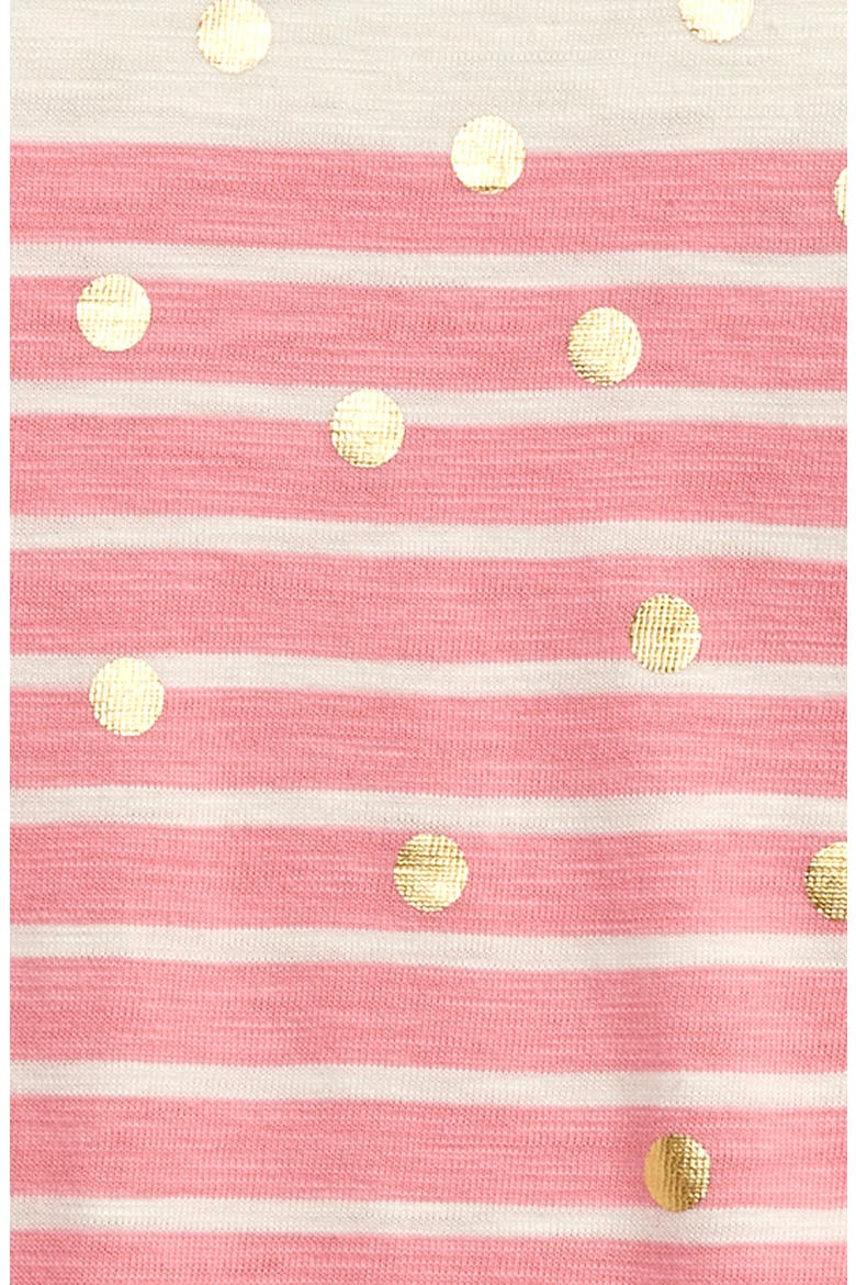 Kids' Fun Pocket Rainbow Jersey Dress, Alternate, color, PINK LEMONADE GOLD SPOT