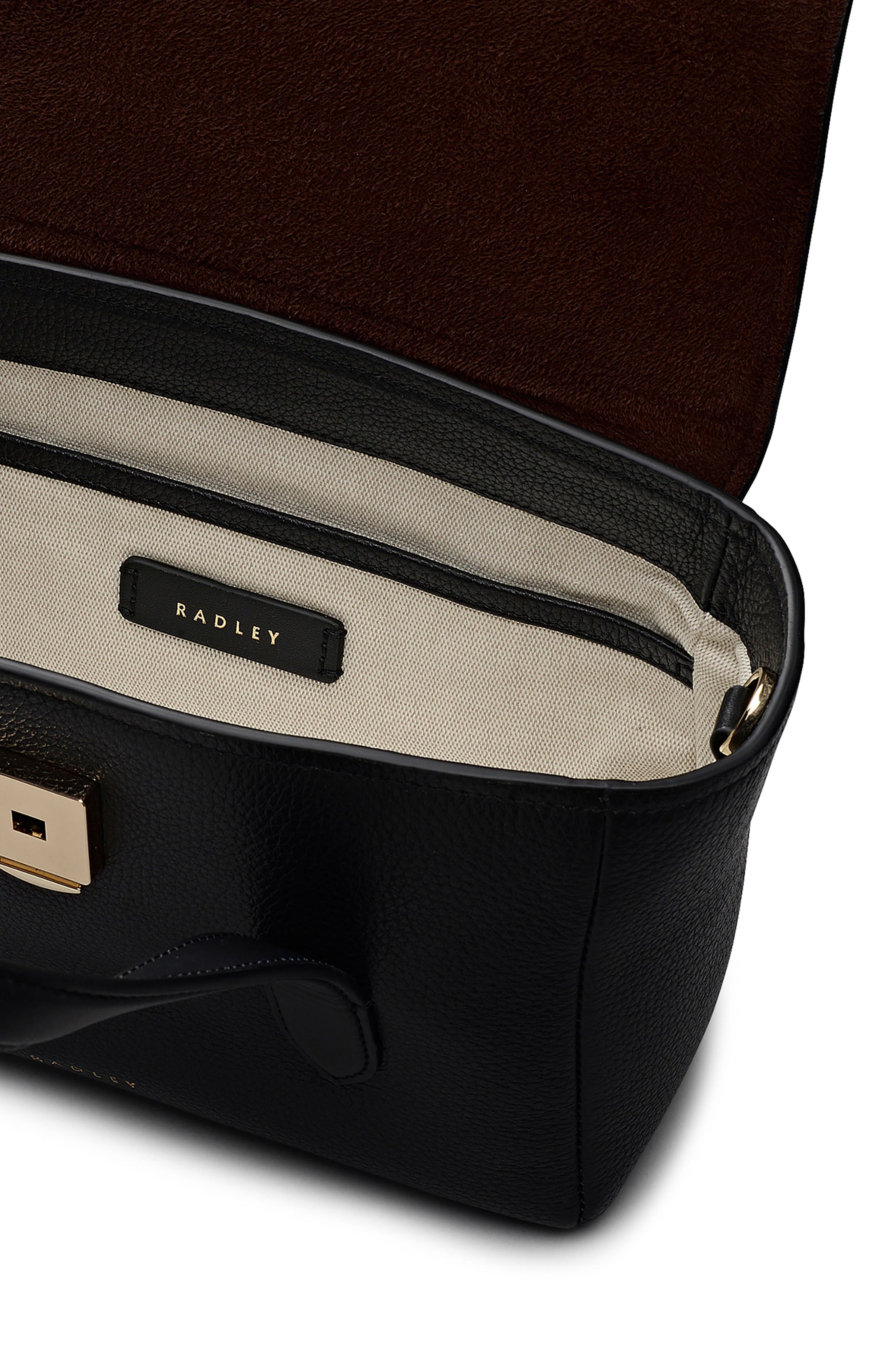 Radley Mayfair Lane Small Flapover Satchel Bag, Alternate, color, Black