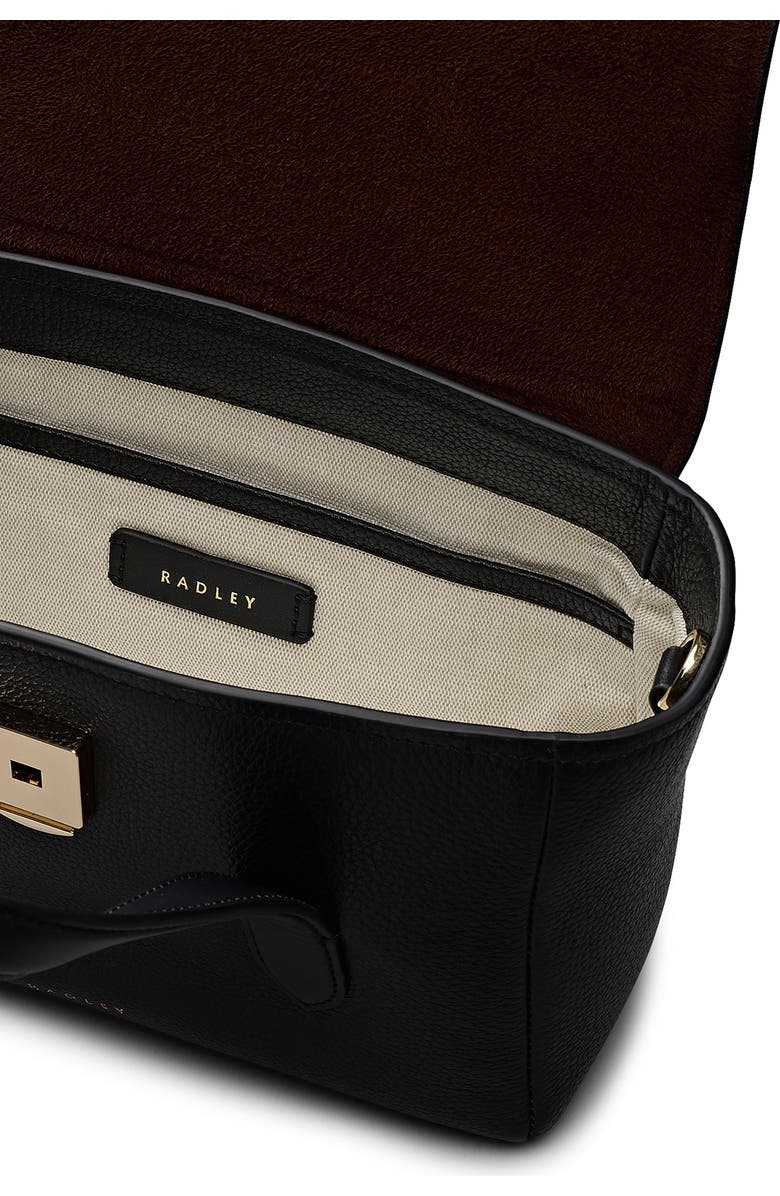 Radley Mayfair Lane Small Flapover Satchel Bag, Alternate, color, Black