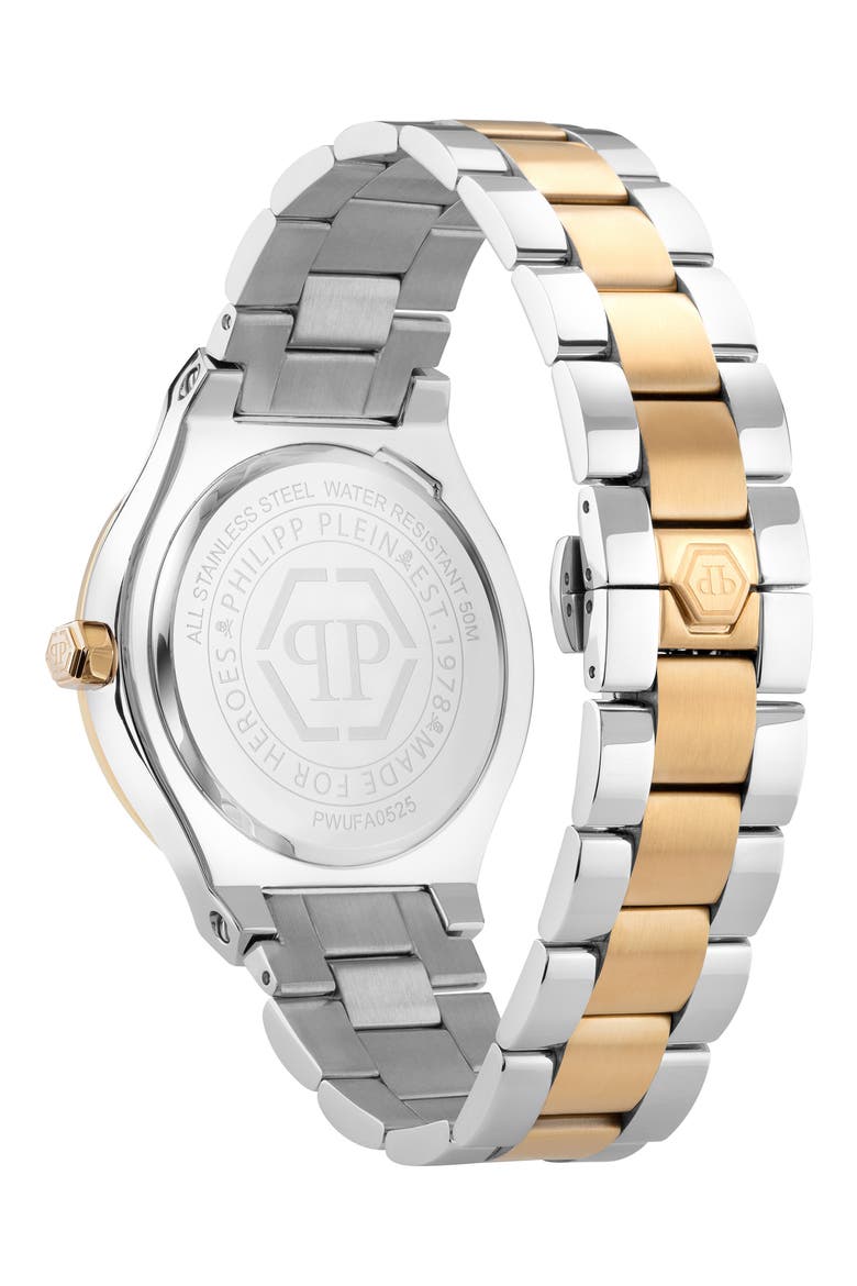 Plein Underdog Green Dial Bracelet, 44mm, Alternate, color, TWO TONE