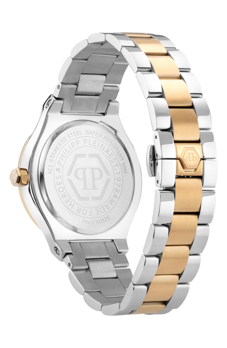 PHILIPP PLEIN Plein Underdog Green Dial Bracelet, 44mm, Alternate, color, Two Tone