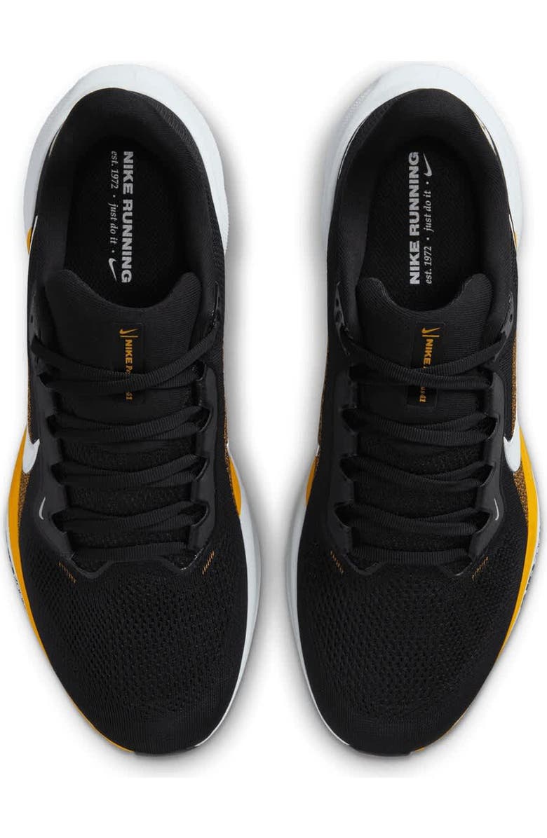 Nike Unisex Nike Black Pittsburgh Steelers Air Zoom Pegasus 41 Sneakers, Alternate, color, Black