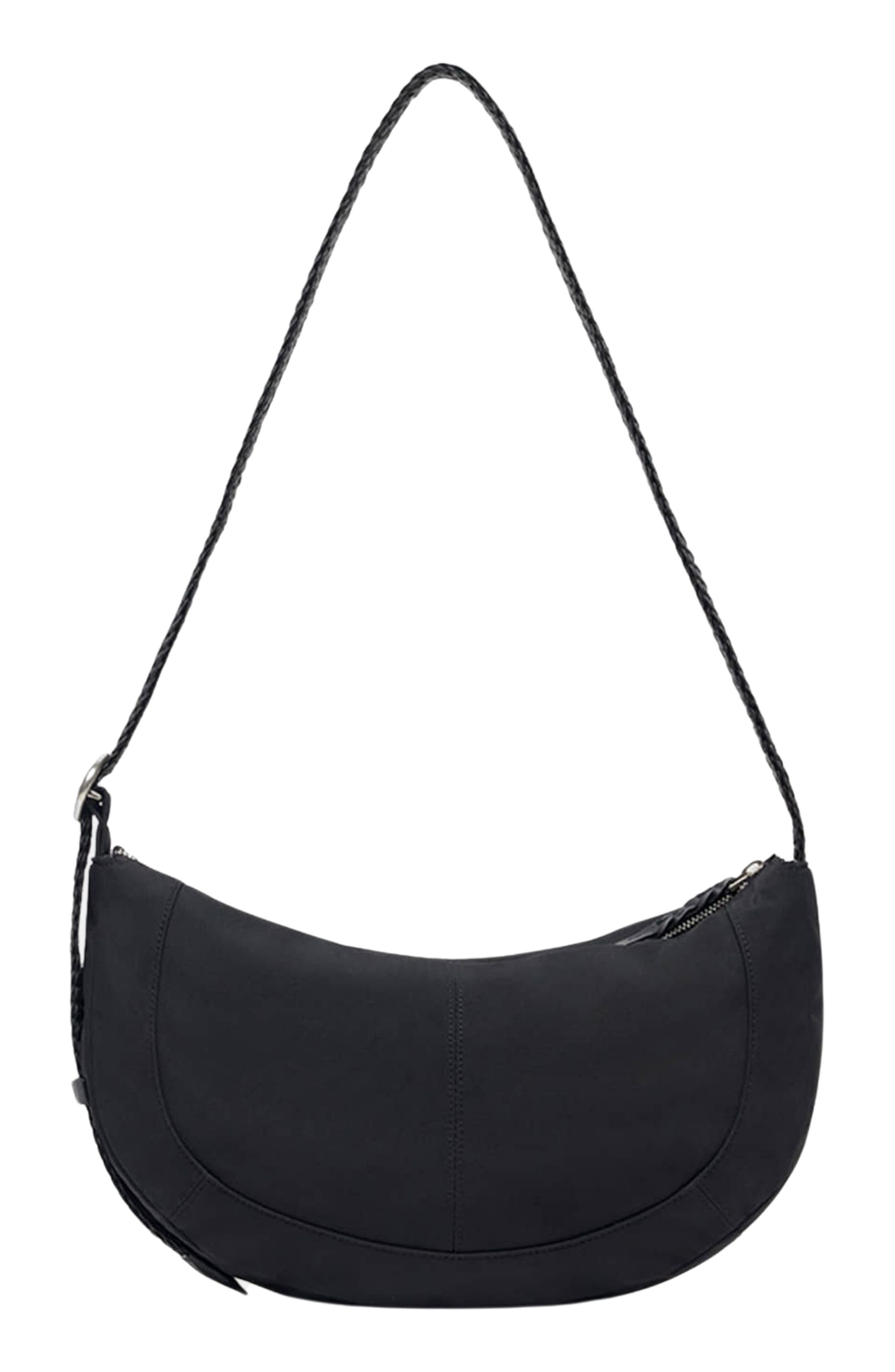 Oryany Braid Faux Leather Crossbody Bag, Alternate, color, Black