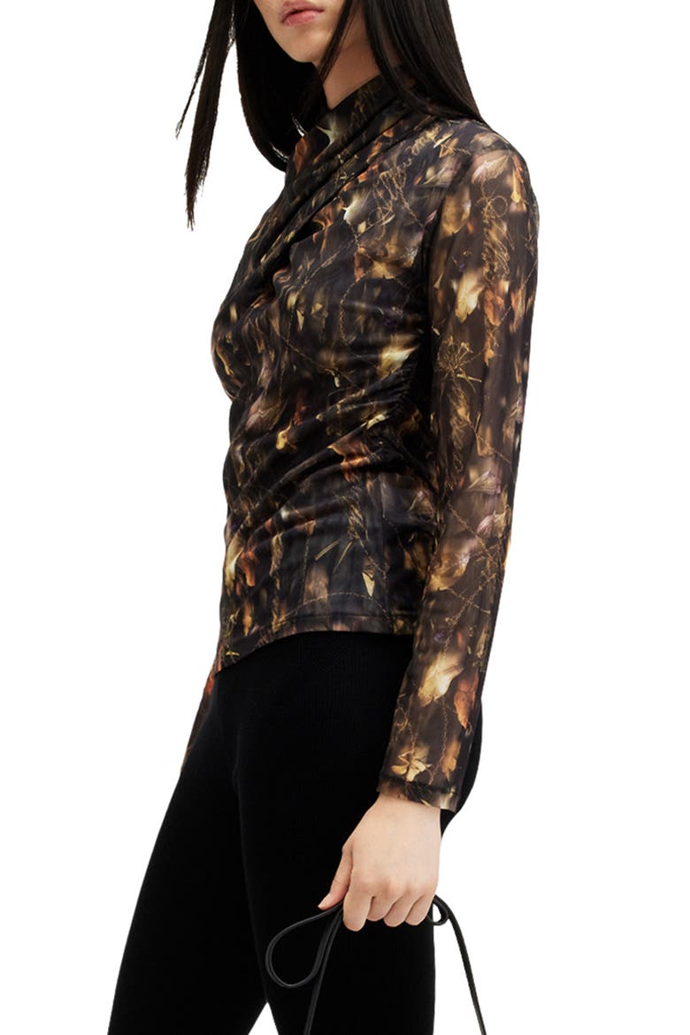 Tia Long Sleeve Mesh Top, Alternate, color, KATERI HAZEL BROWN