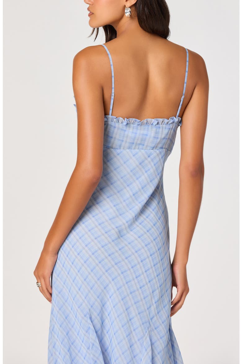 Maeryn Sweetheart Neck Dress, Alternate, color, BLUE PLAID