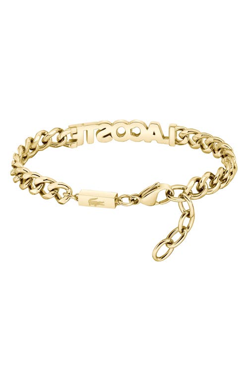Lacoste Script Bracelet In Gold