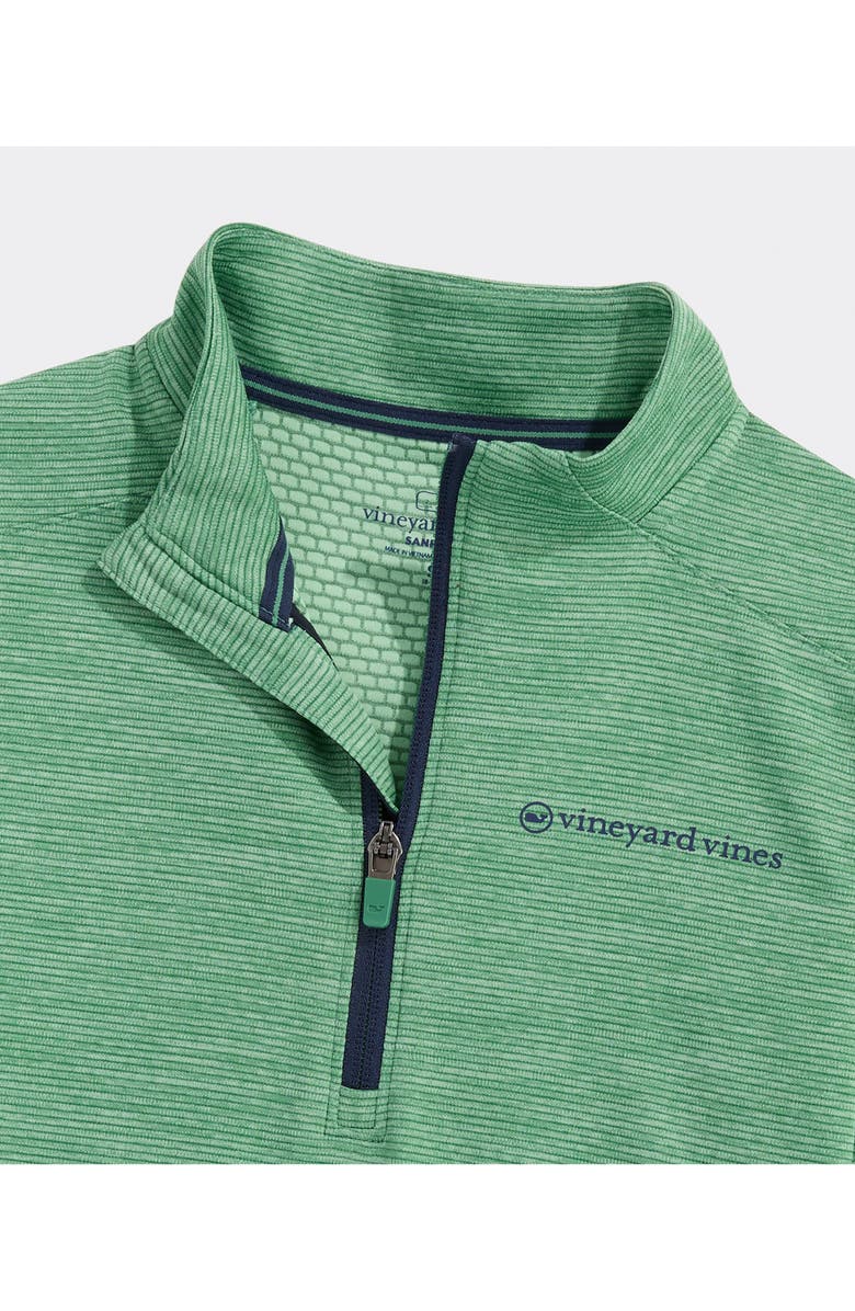 vineyard vines Kids' Sankaty Stripe Performance Quarter Zip Pullover, Alternate, color,