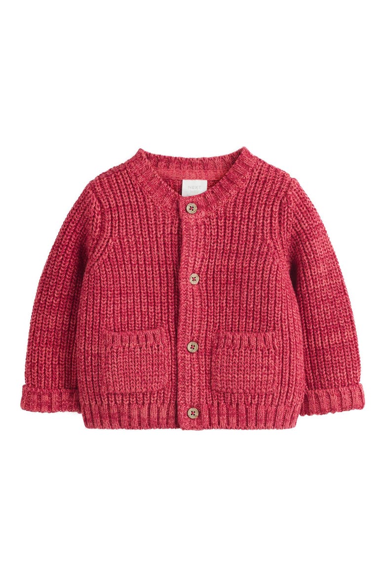 Kids' My 1st Christmas Cardigan, Main, color, RED