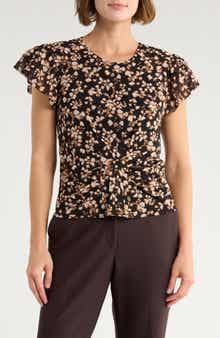Parker Pucker Sleeve Top