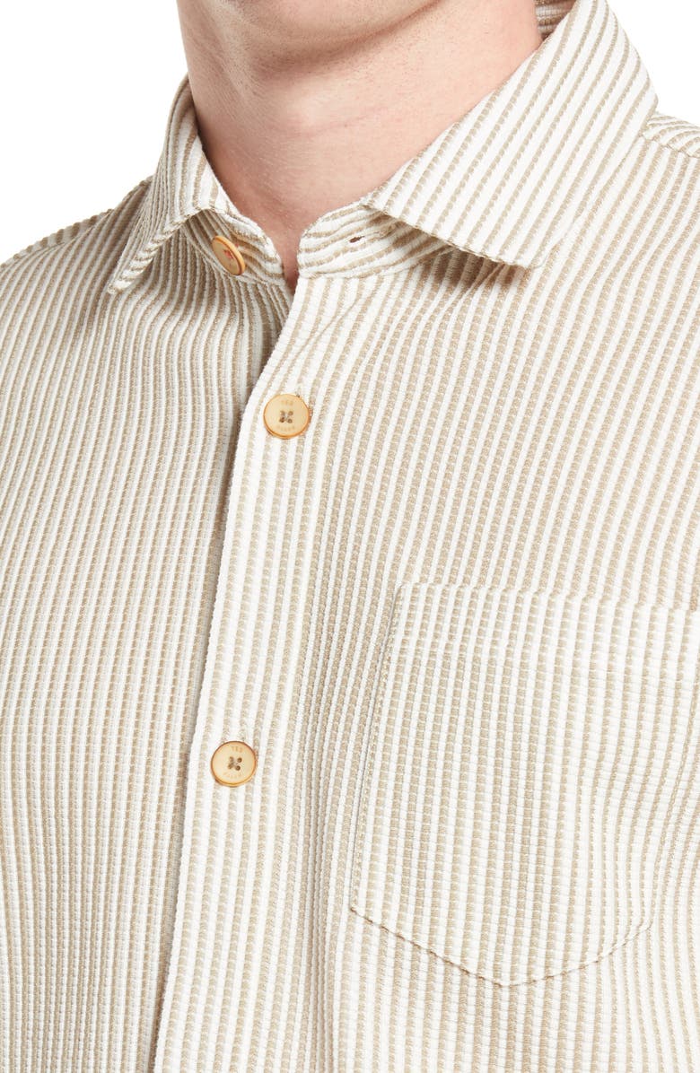 Ted Baker London Ramenn Stripe Short Sleeve Button-Up Shirt, Alternate, color,