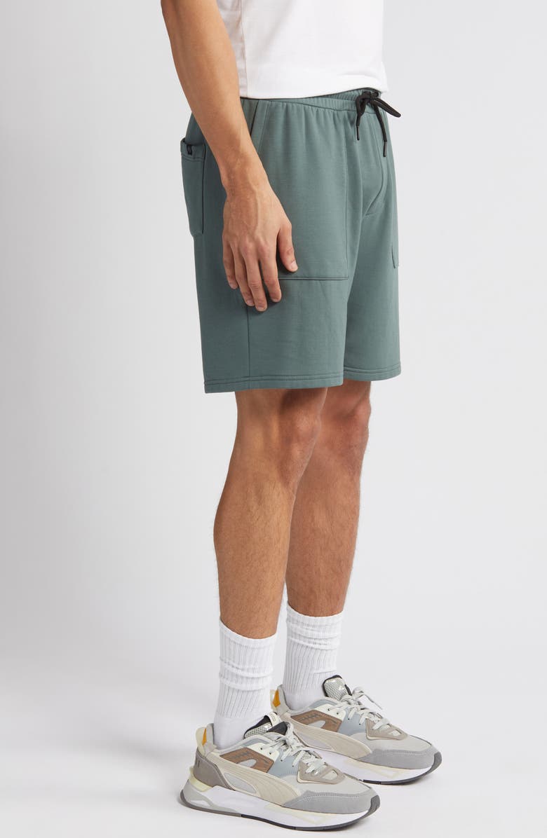Threads 4 Thought Casper Fleece Drawstring Shorts, Alternate, color, Seagrass