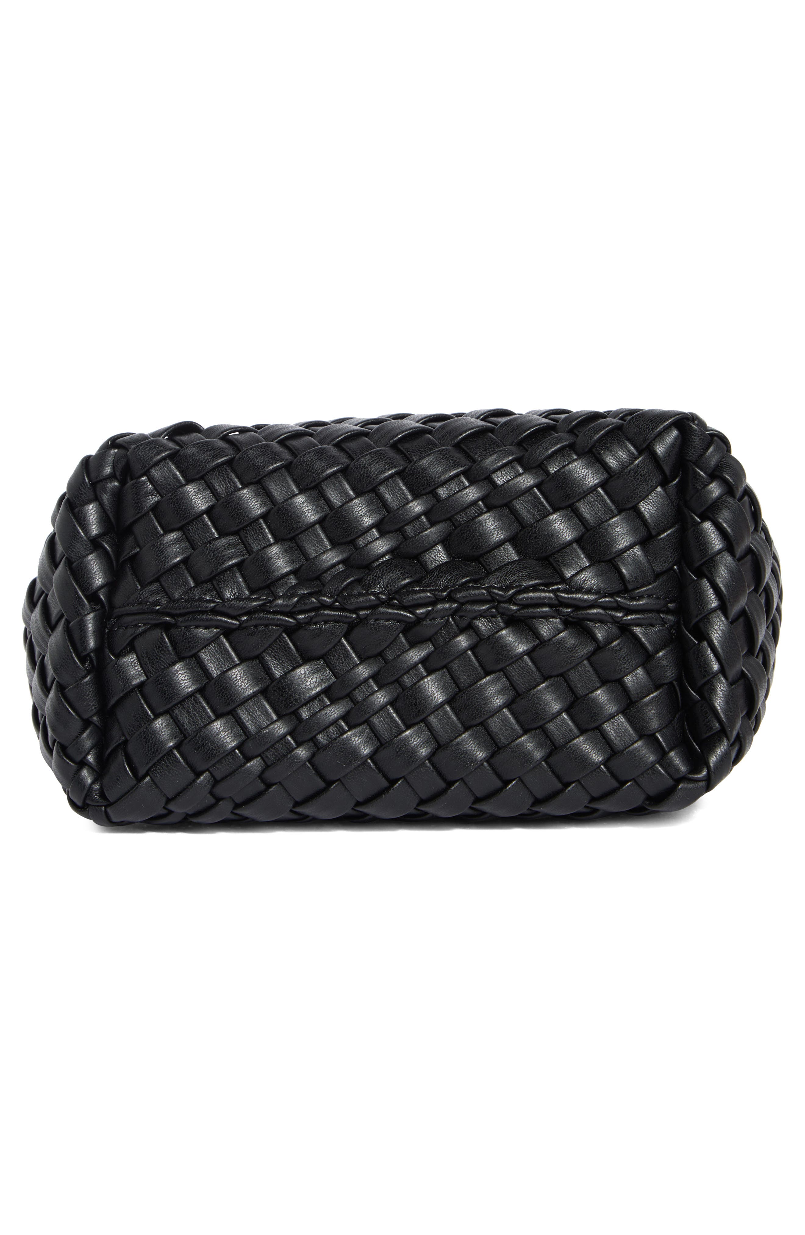 Melie Bianco Sylvie Woven Handbag, Alternate, color, Black