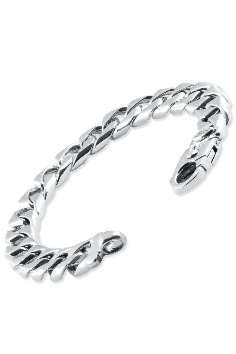 Solid 107.8 gram Platinum 11.5mm Heavy Franco Link Lobster Clasp Bracelet 8.5", Alternate, color, 950 Platinum